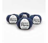 Panini Tessuti, Lana Piuma - 80% Lana Merinos 20% Acrilico - Peso 50g - Disponibile in più colori per lavori ai ferri n 3,5-4 e con gli uncinetti 3-3,5 - Fai da te, Filati