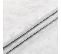 Panini Tessuti, Tessuto Damascato Classico H 330 cm - venduto al mezzo metro - Misto cotone ideale per tendaggi, tappezzeria, decorazioni e arredo.