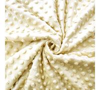 Panini Tessuti, Tessuto Minky Dots Peluche - Venduto al Mezzo Metro a Partire da 50 CM (Lunghezza) x 150 CM (Larghezza Fissa) - Prima Infanzia - Abbigliamento Bambini - Handmade