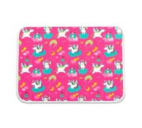 Panini Tessuti, Tovaglietta in puro cotone per la pappa - pranzo - merenda in asilo dimensione 52 x 37 cm Fantasia unic arcobaleni