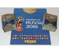Panini WC WM Russia 2018 18 Int. Versione 670 - 100 X Pacchetti + Album Mint