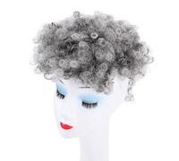 Panino per Capelli con la Frangia, un Pezzo di Capelli Ricci di Culo Senza Cucitura, Facile da Indossare per Festeggiare (#1b/grigio)