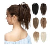 Panino per capelli Parrucca forcina copricapo femminile barba lunga alta temperatura fermaglio for capelli in seta anello for capelli(Light Blonde)