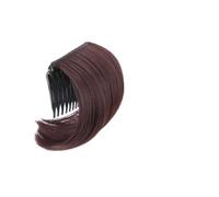Panino per capelli Pettine for capelli sintetici con cuscinetto rialzato for un volume massimo, ideale for lo styling di chignon da donna e da ragazza.(Dark brown)
