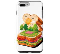 Panino Picnic Paesaggio Lattuga Pomodoro Sole Natura Pane Custodia per iPhone 7 Plus/8 Plus