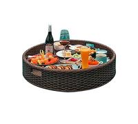PANJAZE Tavoli Da Porzione Galleggianti Tavolo Rotondo Con Manici, Vassoio A Telaio In Rattan Rotondo Piscina Piscina Galleggianti For Adulti For Sandbars Spa Bagno E Feste Feste Fotografia Fotografia