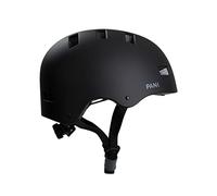 Pank Casco Monopattino Elettrico - Certificato CE- Casco Bici Uomo - Luce Posteriore LED Imbottitura Morbida Uomo Donna Adulti Urban Nero M (55-58 cm)