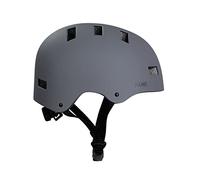Pank Casco Monopattino Elettrico - Certificato CE- Casco Bici Uomo - Luce Posteriore LED Imbottitura Morbida Uomo Donna Adulti Urban Grigio L (59-62 cm)