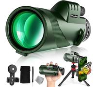 Pankoo Monocolo 40x60 Alta Prestazione per Adulto con Adattatore Smartphone, Treppiede e Cinturino - Ottica Notturna BAK4 Perfetta per Birdwatching e Osservazione della Natura