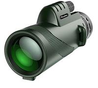 Pankoo Monocolo ad alta potenza per adulti, 40 x 60, con treppiede e adattatore per smartphone, ideale per birdwatching, escursioni, viaggi e concerti, prisma BAK4, colori chiari, durevole e portatile