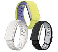 Panlouting 3 Pezzi | Cinturino Sportivo Silicone Ricambio per Whoop 5.0 Peak/One | Polsino Impermeabile Regolabile Uomo e Donna | Ideale per Sport Palestra Outdoor | Nero/Beige/Giallo