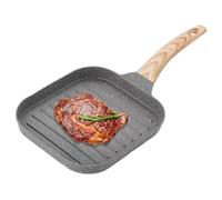Panna a piastra per barbecue - di frittura antiaderente, di cottura | Leggero con manico a cool di soggiorno per cibi per la colazione, persino hamburger alla griglia di calore panni pa