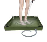 Panna Doccia Portatile - Vassoio Doccia | Bacino di Docce per Il Campeggio | Panna della delle Docce con Tubo di Scarico Staccabile | Bacino da Bagno Pieghevole per La Spiaggia da Bagno per Escu
