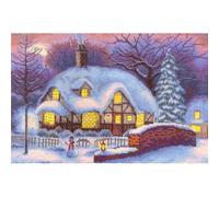 PANNA Kit punto croce d'oro Serie Vs-0485 Inverno Cottage
