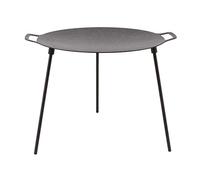 Panna per grill rotonda BBQ Prevenire il rivestimento a 6 strati 2 manici di pietra medica piastra da barbecue 30 cm per forno da fuoco (36 cm)