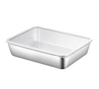 Panne alberghiere con coperchio 2, 2L Panne da tavolo a vapore, 7, 9x10, 2 '' in acciaio inossidabile per la ristorazione, 4 '' Deep Food per il ristorante Forniture per feste in acciaio