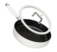 Panne fritte - Padella antiaderente | Cucina padella con coperchio | Pentole in titanio con rivestimento in ceramica pentola antiaderente e padela per la stufa elettrica a induzione e il forno usano