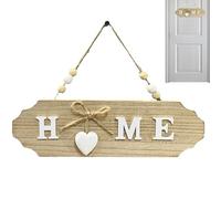 Panneau de Bienvenue pour Porte d'Entrée | Enseigne Ovale a Bois avec Lettrage | Décoration Murale Style Ferme | pour Lieu de Travail, Café, Appartement, Maison Accueil Chaleureux et Authentique