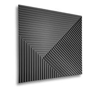 Pannelli 3D da 50 x 50 cm in PVC, pannelli per pareti e soffitto per camera da gioco, aspetto 3D, 40 pezzi, 10 mq, pannelli 3D in PVC (Nero D168)