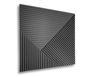 Pannelli 3D da 50 x 50 cm in PVC, pannelli per pareti e soffitto per camera da gioco, aspetto 3D, 40 pezzi, 10 mq, pannelli 3D in PVC (Nero D168)