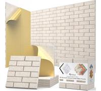 Pannelli 3D eleganti insonorizzanti per pareti, confezione da 12, 30,5 x 30,5 x 0,4 cm, pannelli acustici, con finitura in mattoni, decorativi autoadesivi per casa, ufficio, studi di registrazione