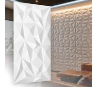 Pannelli 3D in polistirene XPS, moderni pannelli da parete e soffitto, pannelli da parete, leggeri flessibili, 100 cm x 50 cm, 3 m², 6 pezzi (bianco 03)