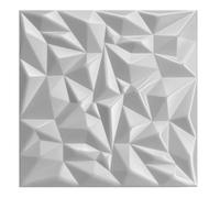 Pannelli 3D in polistirene XPS, moderni, pannelli da parete e soffitto, pannelli da parete, leggermente flessibili, 50 x 50 cm, 8 m², 32 pezzi (bianco 02)