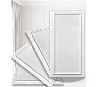 Pannelli 3D in polistirene XPS, polistirolo bianco puro, rivestimento classico da parete e soffitto, effetto cornice, 100 x 50 cm, 6 m², 12 pezzi