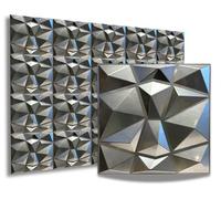 Pannelli 3D murali decorativi in plastica PVC per pareti & per soffitto >50 cm x 50 cm< effetto 3D, impermeabili, duri. Spessore 1mm