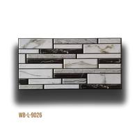 Pannelli 3D Rivestimento a parete in PVC effetto MARMO B&W 96x48cm Realistici, isolanti, idrorepellenti.