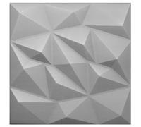 Pannelli 3D Rivestimento Parete Soffitto Polistirolo Grigio 50x50cm BRILLANT