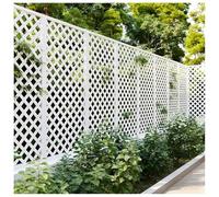 Pannelli A Graticcio, Paravento Per La Privacy Da Esterno - Graticcio Autoportante O Fissabile A Parete Per Giardino, Patio E Balcone - Divisorio Decorativo Effetto Legno(Bianco,45x150cm/17.7x59")