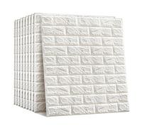 Pannelli a Muro Autoadesiva 3D, Carta da Parati Decorativo Impermeabile, Adatto per Pareti di Sfondo TV, Camera da Letto, Soggiorno, Ristrutturazione di Pareti (1,Mattone)