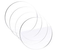 Pannelli acrilici trasparenti grandi 8 mm, 7 cm 8 cm, dischi acrilici vuoti, fogli acrilici trasparenti sottili 5 pezzi(8cm)