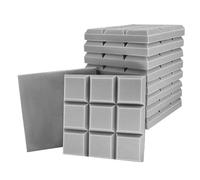 Pannelli acustici, 30,5 x 30,5 x 5,1 cm, pannelli fonoassorbenti in schiuma ad alta densità, pannelli fonoassorbenti in schiuma, cunei insonorizzanti per studio, imbottitura in schiuma fonoassorbente