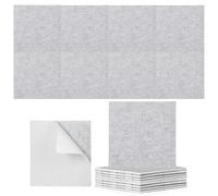 Pannelli acustici autoadesivi, 12 pezzi, assorbitori acustici ad alta densità, 230 kg/m³, 30 x 30 x 1 cm, isolamento acustico da parete, pannelli acustici per la decorazione di giochi, uffici, studi