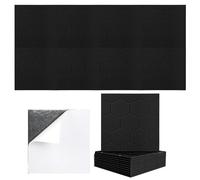 Pannelli acustici autoadesivi, 12 pezzi, assorbitori acustici ad alta densità, 230 kg/m³, 30 x 30 x 1 cm, isolamento acustico da parete, pannelli acustici per la decorazione di giochi, uffici, studi