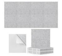 Pannelli acustici autoadesivi, 12 pezzi, assorbitori acustici ad alta densità, 230 kg/m³, 30 x 30 x 1 cm, isolamento acustico da parete, pannelli acustici per la decorazione di giochi, uffici, studi