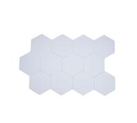 Pannelli acustici autoadesivi, 12 pezzi, sonoro, da parete, in fibra di poliestere, 30 x 35 x 0,9 cm, per soggiorno, studio, camera da letto, pianoforte, sale di ripresa (bianco)