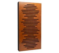 Pannelli acustici Bluetone WaveFuser PRO, insonorizzazione, assorbitori acustici, diffusore in legno, pannelli decorativi da parete, acoustic panels (Teak, 100x50x5cm)