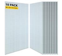 Pannelli acustici, confezione da 10 pannelli sonori per la riduzione del rumore per pareti, 121,9 x 30,5 x 1 cm, pannelli da parete acustici ad alta densità, pannelli fonoassorbenti decorativi da
