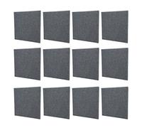 Pannelli Acustici da 12 Pezzi, Pannello Fonoassorbente in Fibra di Poliestere da 12 X 12 Pollici, Pannelli Fonoassorbenti Tagliabili per la Ricodifica Delle Sale Prove(Grigio)