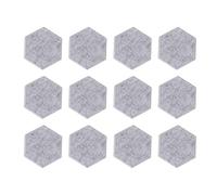 Pannelli acustici esagonali pannelli assorbenti del suono pannelli a parete soonori ad alta densità per in studio in fibra di poliestere da casa da casa 12pcs 14x12x7cm (Grigio chiaro)