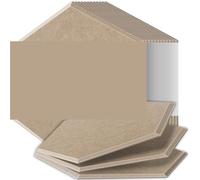 Pannelli Acustici Esagonali Pannelli fonoassorbenti ad alta densità, resistenti alle fiamme, assorbono il rumore, eliminano gli echi(03 Dark Camel,18 Pcs,0.8cm Medium Density)