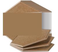 Pannelli Acustici Esagonali Pannelli fonoassorbenti ad alta densità, resistenti alle fiamme, assorbono il rumore, eliminano gli echi(43 Brown,12 Pcs,1.2cm Medium Density)