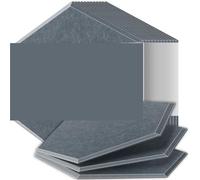 Pannelli Acustici Esagonali Pannelli fonoassorbenti ad alta densità, resistenti alle fiamme, assorbono il rumore, eliminano gli echi(29 Moonlight Grey,6 Pcs,0.9cm Medium Density)