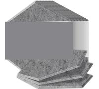 Pannelli Acustici Esagonali Pannelli fonoassorbenti ad alta densità, resistenti alle fiamme, assorbono il rumore, eliminano gli echi(44 Dark Silver Gray,18 Pcs,0.8cm Medium Density)