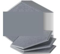 Pannelli Acustici Esagonali Pannelli fonoassorbenti ad alta densità, resistenti alle fiamme, assorbono il rumore, eliminano gli echi(28 Afr Grey,18 Pcs,0.9cm Medium Density)