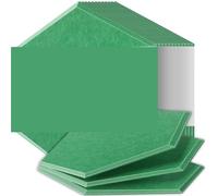 Pannelli Acustici Esagonali Pannelli fonoassorbenti ad alta densità, resistenti alle fiamme, assorbono il rumore, eliminano gli echi(38 Gemstone Green,18 Pcs,1.2cm Medium Density)