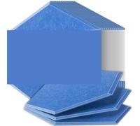 Pannelli Acustici Esagonali Pannelli fonoassorbenti ad alta densità, resistenti alle fiamme, assorbono il rumore, eliminano gli echi(20 Sky Blue,6 Pcs,0.9cm Medium Density)